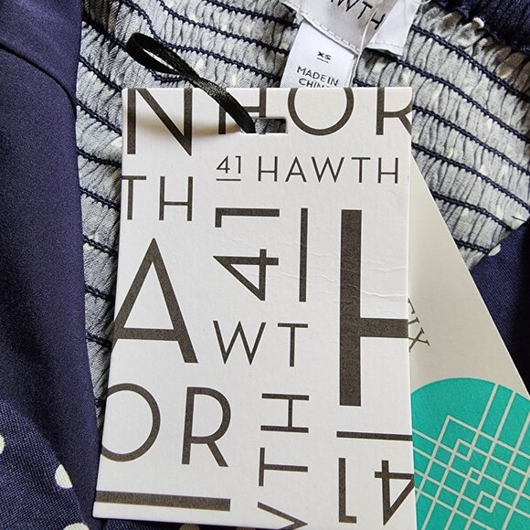 41 Hawthorn Dress Womens Size XS Blue Polka Dot Beatriz Scallop Stitch Fix NWT - Picture 6 of 7